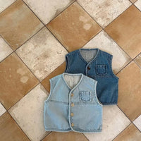 Load image into Gallery viewer, Baby Kid Girls Boys Solid Color Vests Waistcoats Wholesale 230828222
