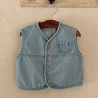 Load image into Gallery viewer, Baby Kid Girls Boys Solid Color Vests Waistcoats Wholesale 230828222
