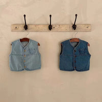 Load image into Gallery viewer, Baby Kid Girls Boys Solid Color Vests Waistcoats Wholesale 230828222
