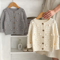 Load image into Gallery viewer, Baby Kid Girls Solid Color Cardigan Wholesale 230828225
