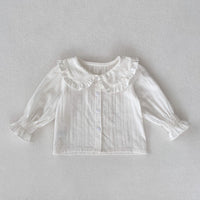 Load image into Gallery viewer, 2 Pieces Set Baby Kid Girls Solid Color Print Tops And Flower Shorts Wholesale 230828248
