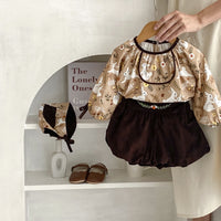 Load image into Gallery viewer, 3 Pieces Set Baby Kid Girls Animals Print Tops Solid Color Shorts And Hat Wholesale 230828249
