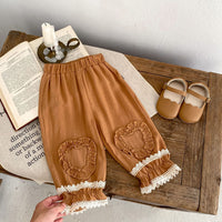 Load image into Gallery viewer, Baby Kid Girls Solid Color Love heart Tops And Pants Wholesale 230828257
