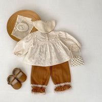 Load image into Gallery viewer, Baby Kid Girls Solid Color Love heart Tops And Pants Wholesale 230828257
