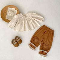 Load image into Gallery viewer, Baby Kid Girls Solid Color Love heart Tops And Pants Wholesale 230828257
