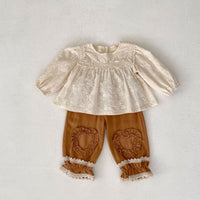 Load image into Gallery viewer, Baby Kid Girls Solid Color Love heart Tops And Pants Wholesale 230828257

