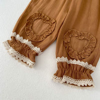 Load image into Gallery viewer, Baby Kid Girls Solid Color Love heart Tops And Pants Wholesale 230828257
