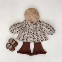 Load image into Gallery viewer, Baby Kid Girls Solid Color Flower Print Tops Pants Wholesale 230828263
