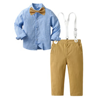 Load image into Gallery viewer, 2 Pieces Set Baby Kid Boys Solid Color Shirts And Pants Wholesale 230828265
