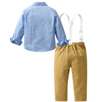 Load image into Gallery viewer, 2 Pieces Set Baby Kid Boys Solid Color Shirts And Pants Wholesale 230828265
