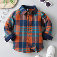 Load image into Gallery viewer, Baby Kid Boys Color-blocking Checked Shirts Wholesale 230828272
