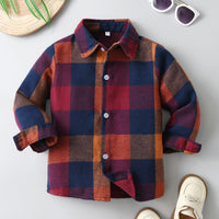 Load image into Gallery viewer, Baby Kid Boys Color-blocking Checked Shirts Wholesale 230828272
