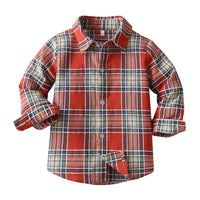 Load image into Gallery viewer, Baby Kid Boys Color-blocking Checked Shirts Wholesale 230828272
