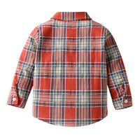 Load image into Gallery viewer, Baby Kid Boys Color-blocking Checked Shirts Wholesale 230828272
