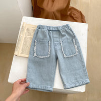 Load image into Gallery viewer, Baby Kid Unisex Solid Color Jeans Wholesale 230828276
