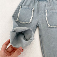 Load image into Gallery viewer, Baby Kid Unisex Solid Color Jeans Wholesale 230828276
