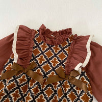 Load image into Gallery viewer, Baby Girls Color-blocking Print Rompers Wholesale 230828284
