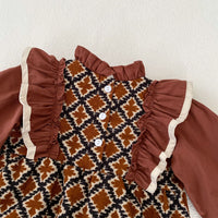 Load image into Gallery viewer, Baby Girls Color-blocking Print Rompers Wholesale 230828284
