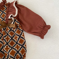 Load image into Gallery viewer, Baby Girls Color-blocking Print Rompers Wholesale 230828284
