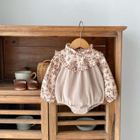 Load image into Gallery viewer, Baby Girls Flower Print Rompers Wholesale 230828285
