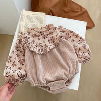 Load image into Gallery viewer, Baby Girls Flower Print Rompers Wholesale 230828285
