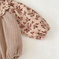 Load image into Gallery viewer, Baby Girls Flower Print Rompers Wholesale 230828285
