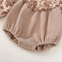 Load image into Gallery viewer, Baby Girls Flower Print Rompers Wholesale 230828285
