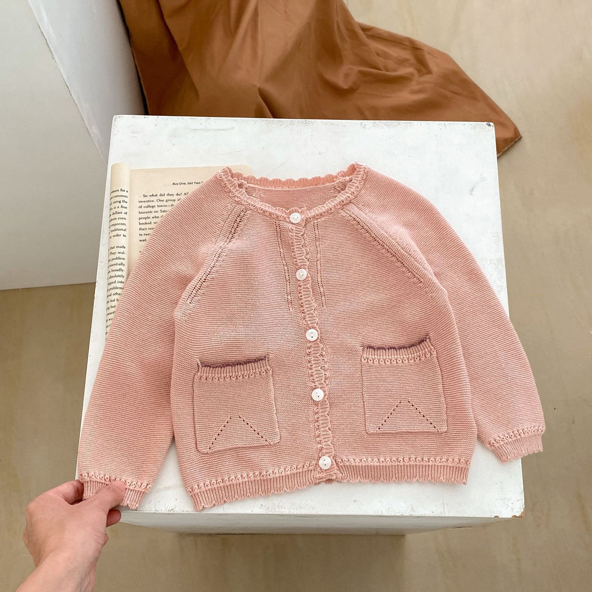 Baby Kid Girls Solid Color Cardigan Wholesale 230828305