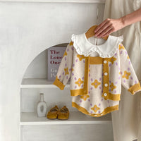 Load image into Gallery viewer, Baby Kid Girls Color-blocking Flower Rompers Jackets Outwears Wholesale 230828312

