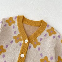 Load image into Gallery viewer, Baby Kid Girls Color-blocking Flower Rompers Jackets Outwears Wholesale 230828312
