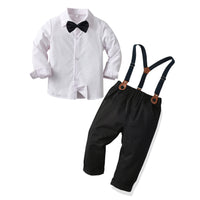 Load image into Gallery viewer, 2 Pieces Set Baby Kid Boys Solid Color Shirts And Jumpsuits Wholesale 230828325
