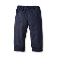 Load image into Gallery viewer, 2 Pieces Set Baby Kid Boys Checked Shirts And Solid Color Pants Wholesale 230828328
