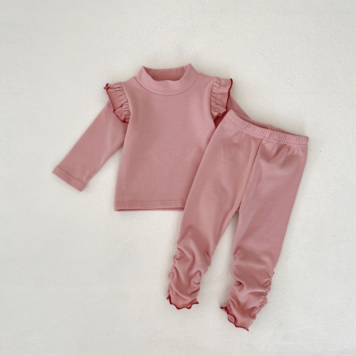 2 Pieces Set Baby Kid Girls Solid Color Tops And Pants Wholesale 230828340