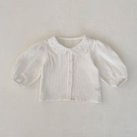 Load image into Gallery viewer, 2 Pieces Set Baby Kid Girls Solid Color Print Tops And Flower Shorts Wholesale 230828345
