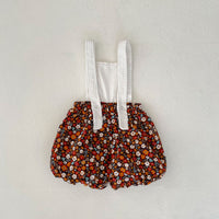Load image into Gallery viewer, 2 Pieces Set Baby Kid Girls Solid Color Print Tops And Flower Shorts Wholesale 230828345

