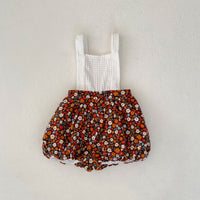 Load image into Gallery viewer, 2 Pieces Set Baby Kid Girls Solid Color Print Tops And Flower Shorts Wholesale 230828345
