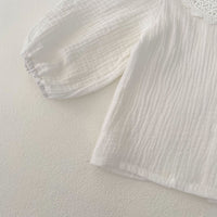 Load image into Gallery viewer, 2 Pieces Set Baby Kid Girls Solid Color Print Tops And Flower Shorts Wholesale 230828345
