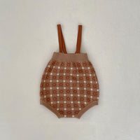 Load image into Gallery viewer, Baby Kid Girls Color-blocking Checked Bow Cardigan Rompers Wholesale 230828349
