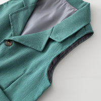 Load image into Gallery viewer, 3 Pieces Set Baby Kid Boys Solid Color Shirts Vests Waistcoats And Pants Wholesale 23082837
