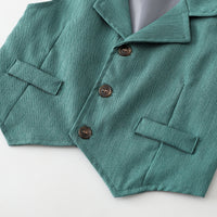 Load image into Gallery viewer, 3 Pieces Set Baby Kid Boys Solid Color Shirts Vests Waistcoats And Pants Wholesale 23082837
