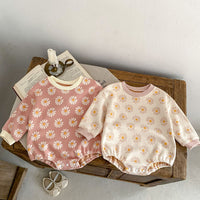 Load image into Gallery viewer, Baby Girls Flower Print Rompers Wholesale 230828373

