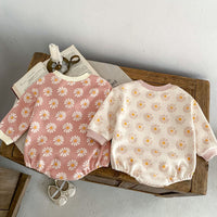 Load image into Gallery viewer, Baby Girls Flower Print Rompers Wholesale 230828373

