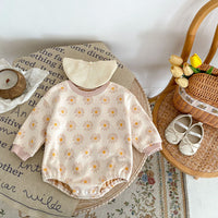Load image into Gallery viewer, Baby Girls Flower Print Rompers Wholesale 230828373

