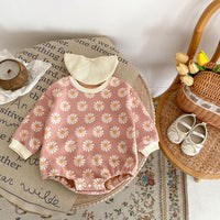 Load image into Gallery viewer, Baby Girls Flower Print Rompers Wholesale 230828373

