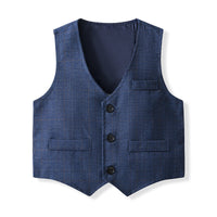 Load image into Gallery viewer, 3 Pieces Set Baby Kid Boys Solid Color Shirts Vests Waistcoats And Pants Wholesale 230828381
