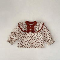 Load image into Gallery viewer, 2 Pieces Set Baby Kid Girls Flower Print Tops And Solid Color Pants Wholesale 230828387
