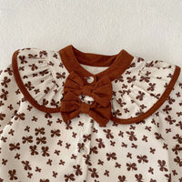 Load image into Gallery viewer, 2 Pieces Set Baby Kid Girls Flower Print Tops And Solid Color Pants Wholesale 230828387
