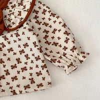 Load image into Gallery viewer, 2 Pieces Set Baby Kid Girls Flower Print Tops And Solid Color Pants Wholesale 230828387
