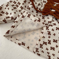 Load image into Gallery viewer, 2 Pieces Set Baby Kid Girls Flower Print Tops And Solid Color Pants Wholesale 230828387
