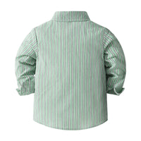 Load image into Gallery viewer, 2 Pieces Set Baby Kid Boys Striped Shirts And Solid Color Pants Wholesale 23082840
